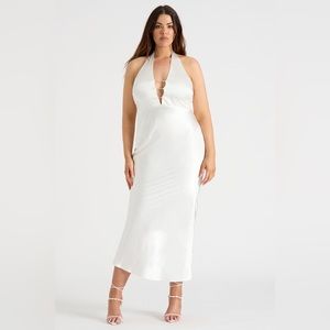 Runaway The Label - The Diamond Maxi Dress - White - Size L - NWT